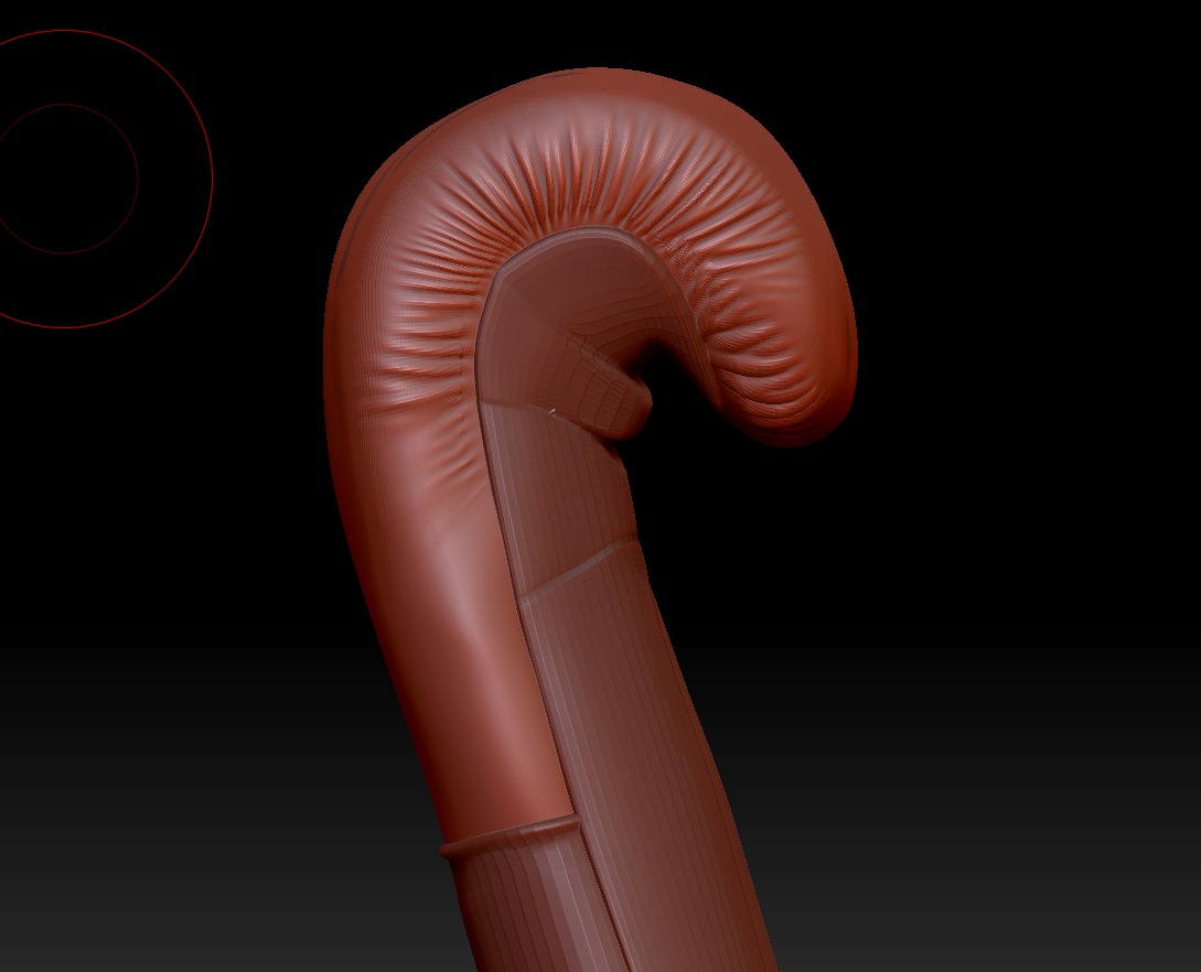 Bastidores — sculpt no ZBrush, detalhe da costura
